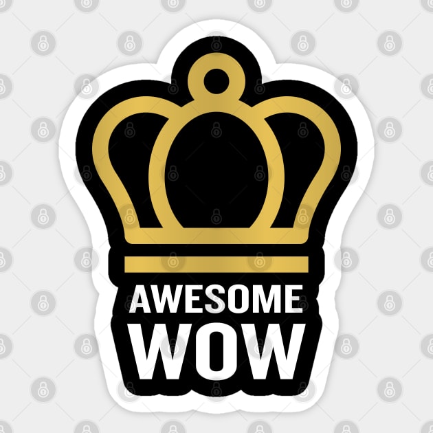 Awesome Hat Of King Wow Gold Crown Epic Tee Sticker by interDesign